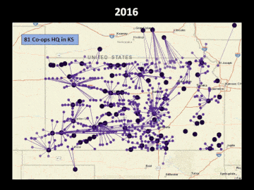 rotating Kansas grain storage maps 2016 through 2026