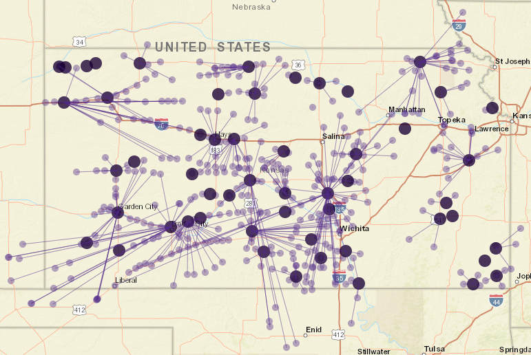 KS Grain Locations with HQ in KS