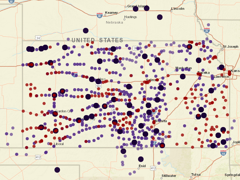 all KS co-op and non-co-op grain locations dots only